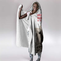 Booker T. Washington Hooded Blanket Halftone Portrait Design Tilling a Field Quote Historical Civil Rights Tribute - Wonder Print Shop
