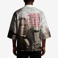 Booker T. Washington Kimono Halftone Portrait Design Tilling a Field Quote Historical Civil Rights Tribute - Wonder Print Shop
