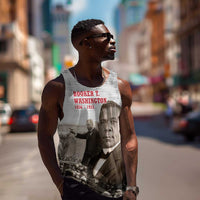 Booker T. Washington Men Tank Top Halftone Portrait Design Tilling a Field Quote Historical Civil Rights Tribute - Wonder Print Shop