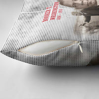 Booker T. Washington Pillow Cover Halftone Portrait Design Tilling a Field Quote Historical Civil Rights Tribute - Wonder Print Shop