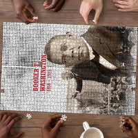 Booker T. Washington Puzzle Halftone Portrait Design Tilling a Field Quote Historical Civil Rights Tribute - Wonder Print Shop
