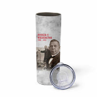 Booker T. Washington Skinny Tumbler Halftone Portrait Design Tilling a Field Quote Historical Civil Rights Tribute - Wonder Print Shop