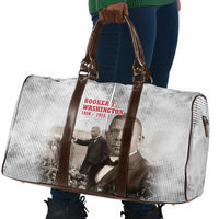 Booker T. Washington Travel Bag Halftone Portrait Design Tilling a Field Quote Historical Civil Rights Tribute - Wonder Print Shop