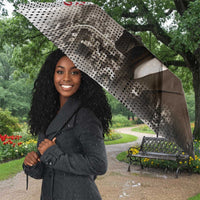 Booker T. Washington Umbrella Halftone Portrait Design Tilling a Field Quote Historical Civil Rights Tribute - Wonder Print Shop