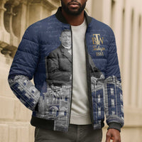 Booker T. Washington Bomber Puffer Jacket Tuskegee Institute Design Educational Legacy 1881 Historic Tribute - Wonder Print Shop