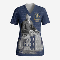 Booker T. Washington Scrub Top Tuskegee Institute Design Educational Legacy 1881 Historic Tribute - Wonder Print Shop