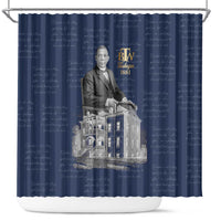 Booker T. Washington Shower Curtain Tuskegee Institute Design Educational Legacy 1881 Historic Tribute - Wonder Print Shop
