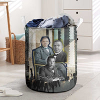 Booker T. Washington Laundry Basket Historic Portrait Collage Civil Rights Legacy Educational Pioneer Design - Wonder Print Shop