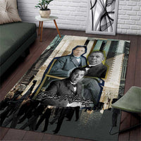 Booker T. Washington Area Rug Historic Portrait Collage Civil Rights Legacy Educational Pioneer Design - Wonder Print Shop