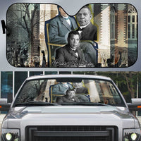 Booker T. Washington Auto Sun Shade Historic Portrait Collage Civil Rights Legacy Educational Pioneer Design - Wonder Print Shop
