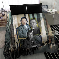 Booker T. Washington Bedding Set Historic Portrait Collage Civil Rights Legacy Educational Pioneer Design - Wonder Print Shop