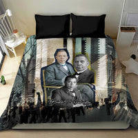 Booker T. Washington Bedding Set Historic Portrait Collage Civil Rights Legacy Educational Pioneer Design - Wonder Print Shop