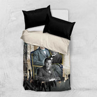 Booker T. Washington Bedding Set Historic Portrait Collage Civil Rights Legacy Educational Pioneer Design - Wonder Print Shop