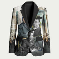Booker T. Washington Blazer Historic Portrait Collage Civil Rights Legacy Educational Pioneer Design - Wonder Print Shop