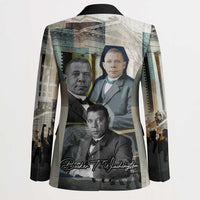 Booker T. Washington Blazer Historic Portrait Collage Civil Rights Legacy Educational Pioneer Design - Wonder Print Shop