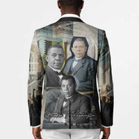 Booker T. Washington Blazer Historic Portrait Collage Civil Rights Legacy Educational Pioneer Design - Wonder Print Shop
