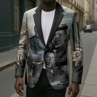 Booker T. Washington Blazer Historic Portrait Collage Civil Rights Legacy Educational Pioneer Design - Wonder Print Shop
