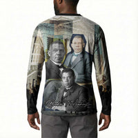 Booker T. Washington Button Sweatshirt Historic Portrait Collage Civil Rights Legacy Educational Pioneer Design