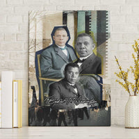Booker T. Washington Canvas Wall Art Historic Portrait Collage Civil Rights Legacy Educational Pioneer Design - Wonder Print Shop