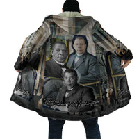 Booker T. Washington Cloak Historic Portrait Collage Civil Rights Legacy Educational Pioneer Design - Wonder Print Shop