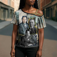 Booker T. Washington Cross Shoulder Shirt Historic Portrait Collage Civil Rights Legacy Educational Pioneer Design - Wonder Print Shop