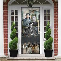 Booker T. Washington Door Cover Historic Portrait Collage Civil Rights Legacy Educational Pioneer Design - Wonder Print Shop