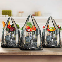 Booker T. Washington Grocery Bag Historic Portrait Collage Civil Rights Legacy Educational Pioneer Design - Wonder Print Shop