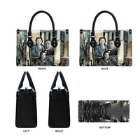 Booker T. Washington Leather Bag Historic Portrait Collage Civil Rights Legacy Educational Pioneer Design - Wonder Print Shop