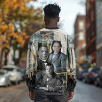 Booker T. Washington Long Sleeve Shirt Historic Portrait Collage Civil Rights Legacy Educational Pioneer Design - Wonder Print Shop