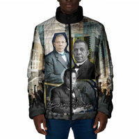 Booker T. Washington Padded Jacket Historic Portrait Collage Civil Rights Legacy Educational Pioneer Design - Wonder Print Shop