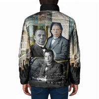 Booker T. Washington Padded Jacket Historic Portrait Collage Civil Rights Legacy Educational Pioneer Design - Wonder Print Shop