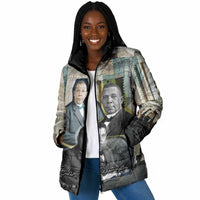 Booker T. Washington Padded Jacket Historic Portrait Collage Civil Rights Legacy Educational Pioneer Design - Wonder Print Shop