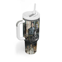 Booker T. Washington Tumbler With Handle Historic Portrait Collage Civil Rights Legacy Educational Pioneer Design - Wonder Print Shop