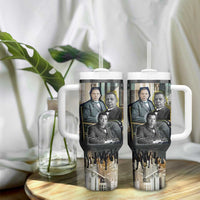Booker T. Washington Tumbler With Handle Historic Portrait Collage Civil Rights Legacy Educational Pioneer Design - Wonder Print Shop
