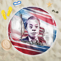 James Baldwin Beach Blanket Artistic Portrait Quote on Love and Awareness Civil Rights Tribute - Wonder Print Shop