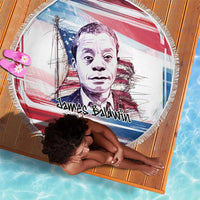 James Baldwin Beach Blanket Artistic Portrait Quote on Love and Awareness Civil Rights Tribute - Wonder Print Shop