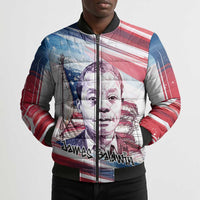 James Baldwin Bomber Puffer Jacket Artistic Portrait Quote on Love and Awareness Civil Rights Tribute - Wonder Print Shop