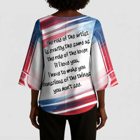 James Baldwin Kimono Sleeve Blouse Artistic Portrait Quote on Love and Awareness Civil Rights Tribute - Wonder Print Shop