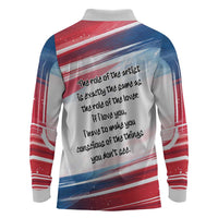 James Baldwin Long Sleeve Polo Shirt Artistic Portrait Quote on Love and Awareness Civil Rights Tribute - Wonder Print Shop