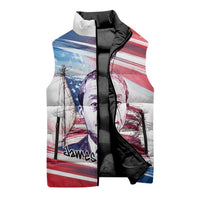 James Baldwin Sleeveless Puffer Jacket Artistic Portrait Quote on Love and Awareness Civil Rights Tribute - Wonder Print Shop
