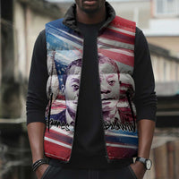 James Baldwin Sleeveless Puffer Jacket Artistic Portrait Quote on Love and Awareness Civil Rights Tribute - Wonder Print Shop
