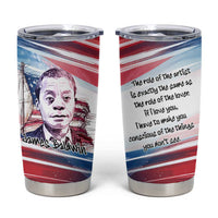 James Baldwin Tumbler Cup Artistic Portrait Quote on Love and Awareness Civil Rights Tribute - Wonder Print Shop
