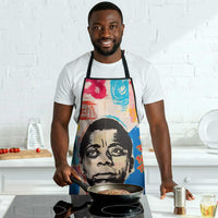 James Baldwin Apron Colorful Graffiti Style Portrait The Fire Next Time Text Bold Civil Rights Tribute - Wonder Print Shop