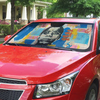James Baldwin Auto Sun Shade Colorful Graffiti Style Portrait The Fire Next Time Text Bold Civil Rights Tribute - Wonder Print Shop