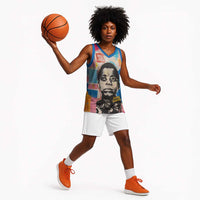 James Baldwin Basketball Jersey Colorful Graffiti Style Portrait The Fire Next Time Text Bold Civil Rights Tribute - Wonder Print Shop