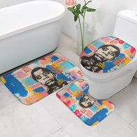 James Baldwin Bathroom Set Colorful Graffiti Style Portrait The Fire Next Time Text Bold Civil Rights Tribute - Wonder Print Shop