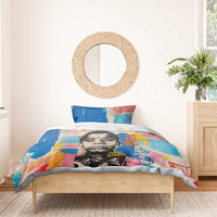 James Baldwin Bedding Set Colorful Graffiti Style Portrait The Fire Next Time Text Bold Civil Rights Tribute - Wonder Print Shop
