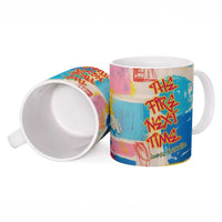 James Baldwin Ceramic Mug Colorful Graffiti Style Portrait The Fire Next Time Text Bold Civil Rights Tribute - Wonder Print Shop
