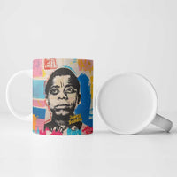 James Baldwin Ceramic Mug Colorful Graffiti Style Portrait The Fire Next Time Text Bold Civil Rights Tribute - Wonder Print Shop