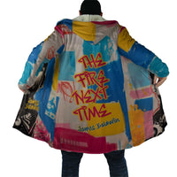 James Baldwin Cloak Colorful Graffiti Style Portrait The Fire Next Time Text Bold Civil Rights Tribute - Wonder Print Shop